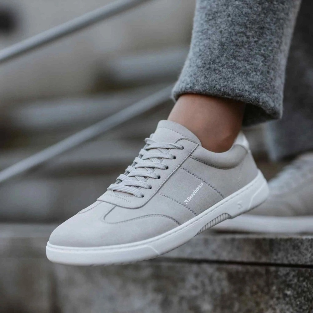 EUC Barebarics Pulsar Barefoot Sneaker Gray‎ EU39 Vegan Unisex Barefoot Shoe